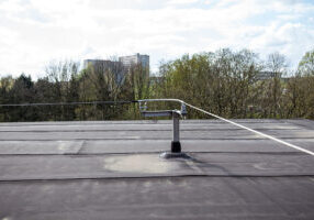 this stainless steel safety cable on the roof is for your own safety